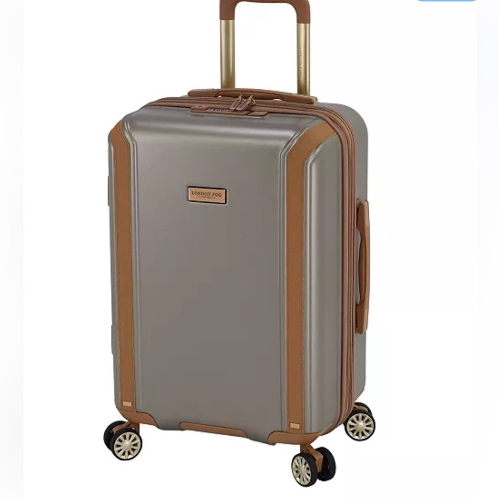 London Fog Regent large check in Expandable Spinner Suitcase travel bag 29
